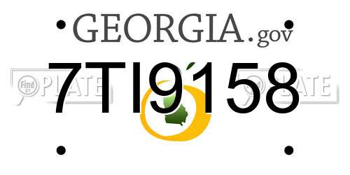 7TI9158 Georgia License Plate