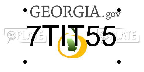 7TIT55 Georgia License Plate