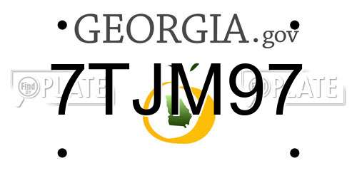 7TJM97 Georgia License Plate