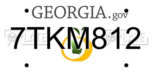 7TKM812 Georgia License Plate