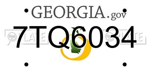 7TQ6034 Georgia License Plate
