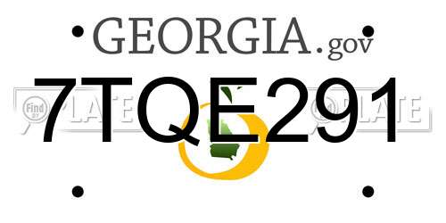 7TQE291 Georgia License Plate
