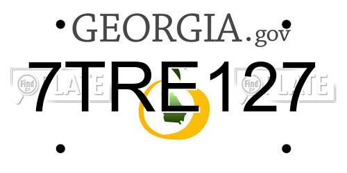 7TRE127 Georgia License Plate