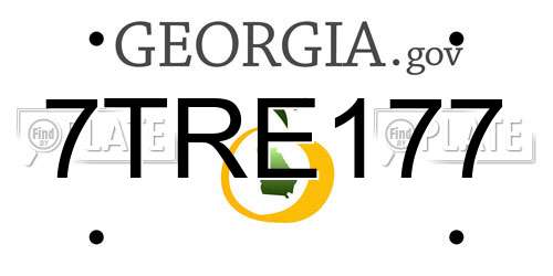 7TRE177 Georgia License Plate