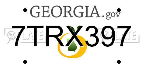7TRX397 Georgia License Plate