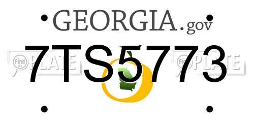 7TS5773 Georgia License Plate