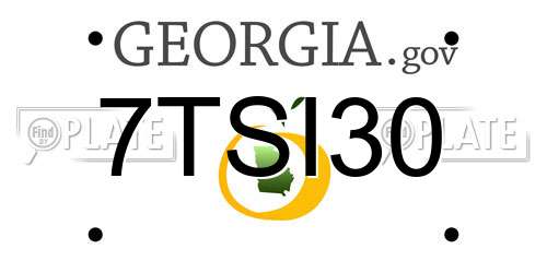 7TSI30 Georgia License Plate