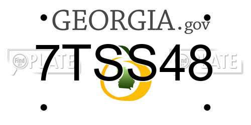7TSS48 Georgia License Plate