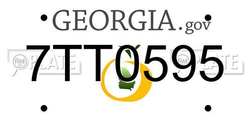 7TT0595 Georgia License Plate