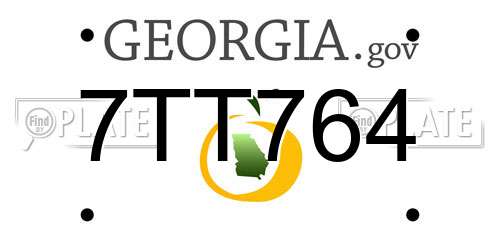 7TT764 Georgia License Plate
