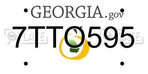 7TTO595 Georgia License Plate