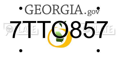 7TTO857 Georgia License Plate