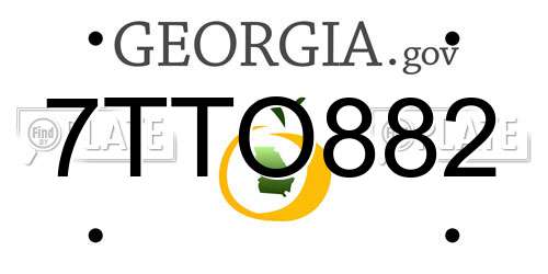 7TTO882 Georgia License Plate