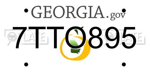 7TTO895 Georgia License Plate