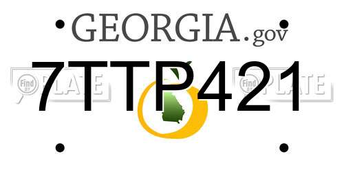7TTP421 Georgia License Plate