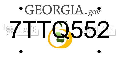 7TTQ552 Georgia License Plate