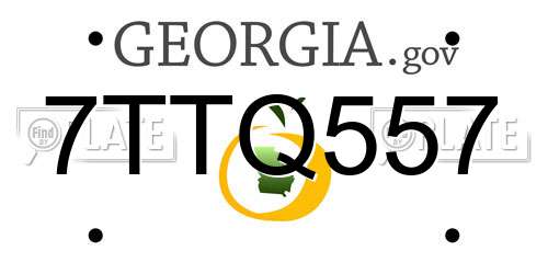 7TTQ557 Georgia License Plate
