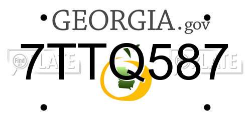 7TTQ587 Georgia License Plate