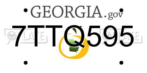 7TTQ595 Georgia License Plate