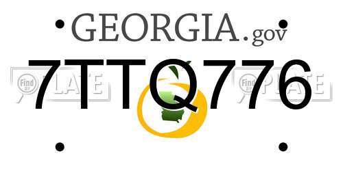 7TTQ776 Georgia License Plate