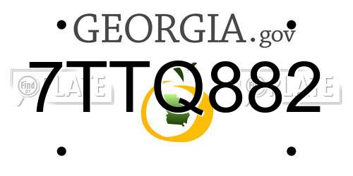 7TTQ882 Georgia License Plate