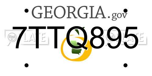 7TTQ895 Georgia License Plate