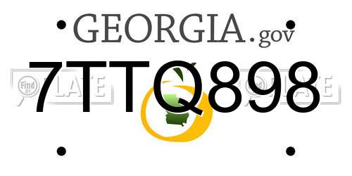 7TTQ898 Georgia License Plate