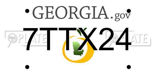 7TTX24 Georgia License Plate