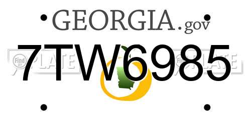 7TW6985 Georgia License Plate