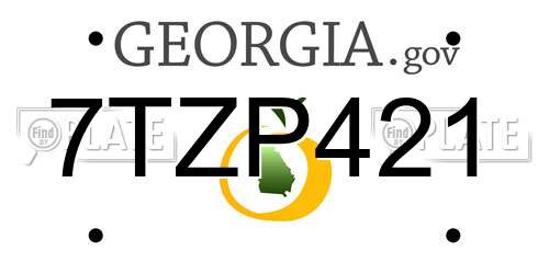 7TZP421 Georgia License Plate