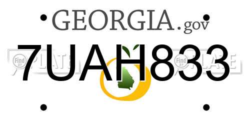 7UAH833 Georgia License Plate