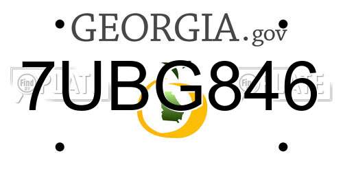 7UBG846 Georgia License Plate