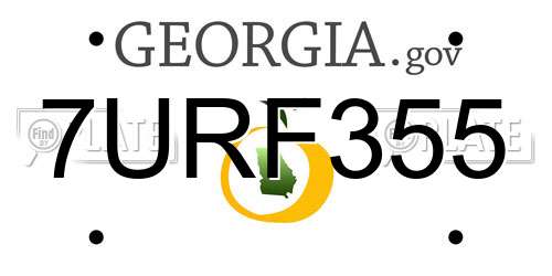 7URF355 Georgia License Plate