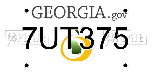 7UT375 Georgia License Plate