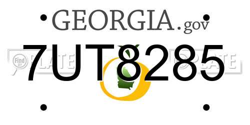 7UT8285 Georgia License Plate