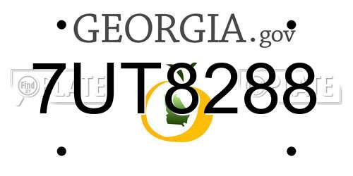 7UT8288 Georgia License Plate
