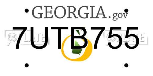 7UTB755 Georgia License Plate