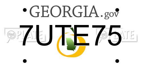 7UTE75 Georgia License Plate