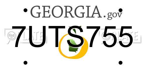 7UTS755 Georgia License Plate