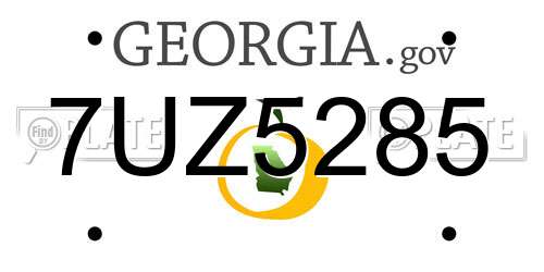 7UZ5285 Georgia License Plate