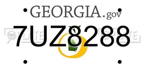 7UZ8288 Georgia License Plate