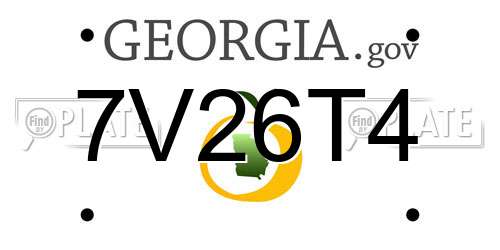 7V26T4 Georgia License Plate