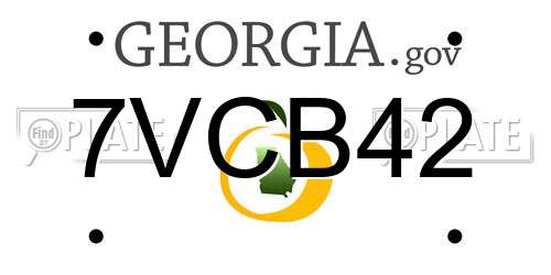7VCB42 Georgia License Plate