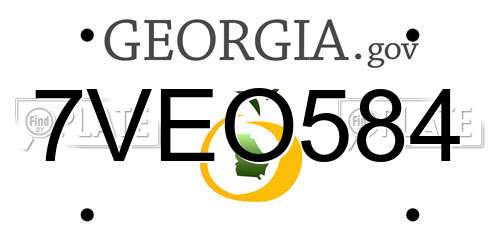 7VEO584 Georgia License Plate