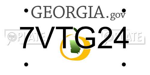 7VTG24 Georgia License Plate