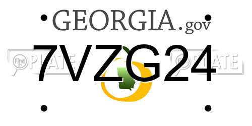 7VZG24 Georgia License Plate