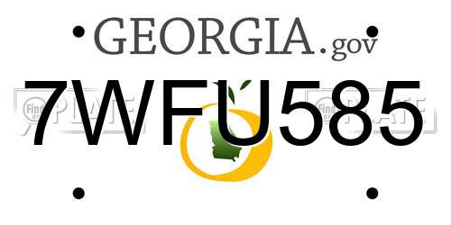 7WFU585 Georgia License Plate