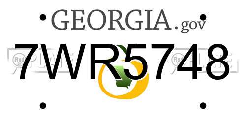 7WR5748 Georgia License Plate