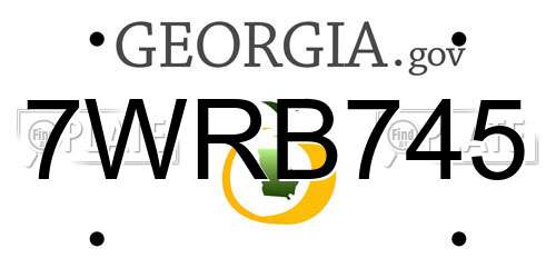 7WRB745 Georgia License Plate