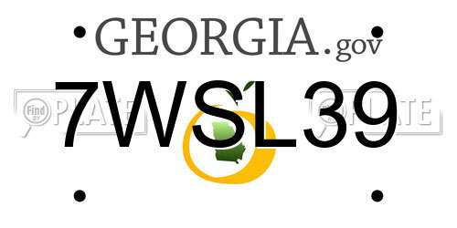 7WSL39 Georgia License Plate